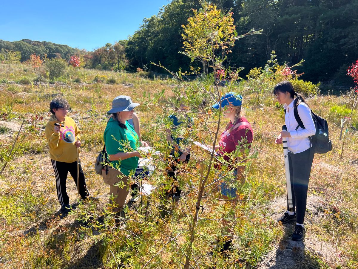 Chistine and students take gravimetric samples and gather soil moisture data at UCB
