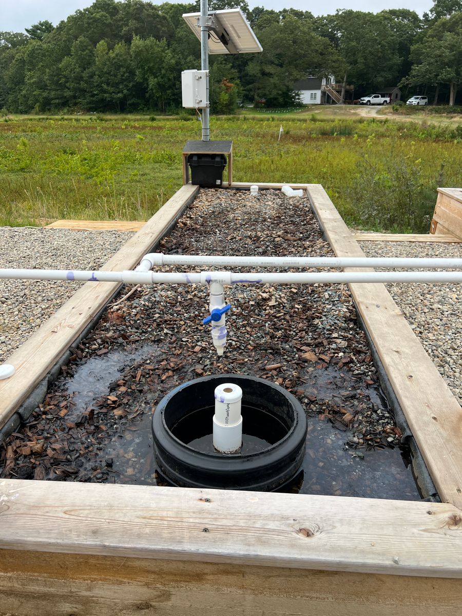 Mesocosm wood chips