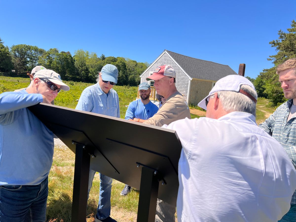 CSA design team discuss idea for deep marsh and shallow marsh configuration
