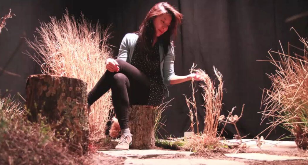 Nan listens to the Tidmarsh audio installation at "The Other Festival" at the Media Lab.